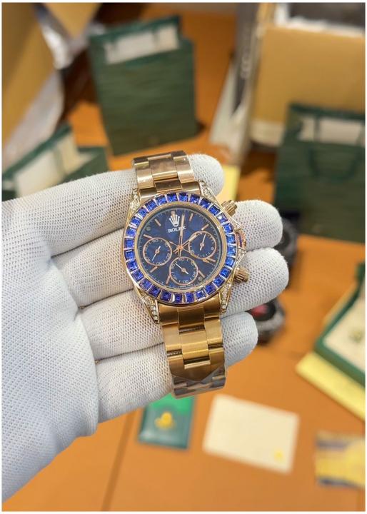 Branded watch Oyster Perpetual Daytona Chosmograph Rainbow Copper-Blue