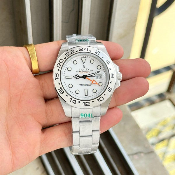 Branded GMT 2 Watch Oyster perpetual Explorer 2.0 White