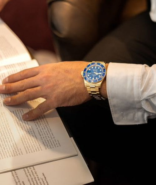 Luxury Branded 7A Gold Blue WATCH