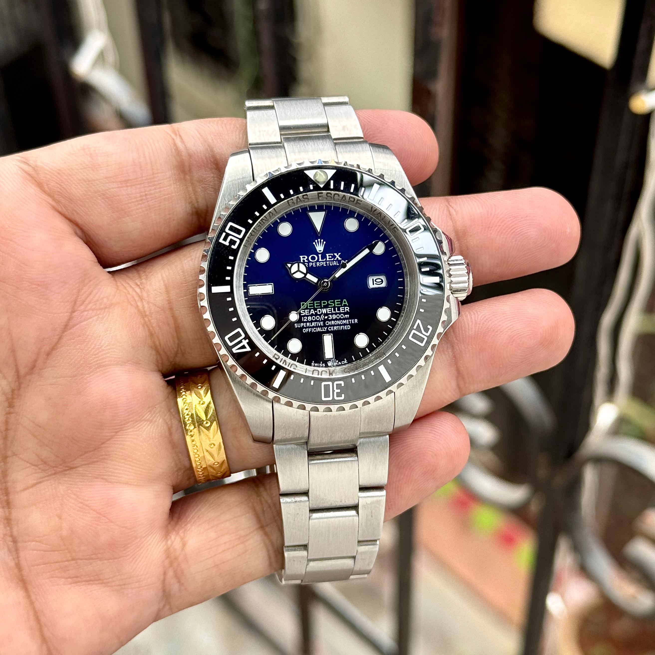 Branded GMT 2 Watch silver black blue